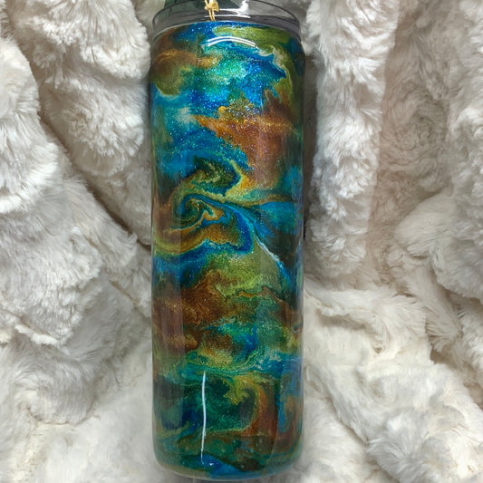 Swirled Life is Better at the Beach 20 oz. Skinny Tumbler