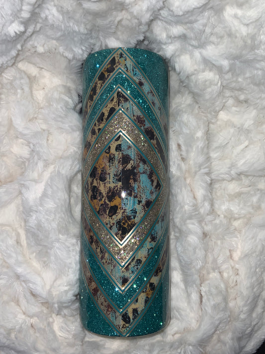 Teal Western 30 oz. Skinny Tumbler