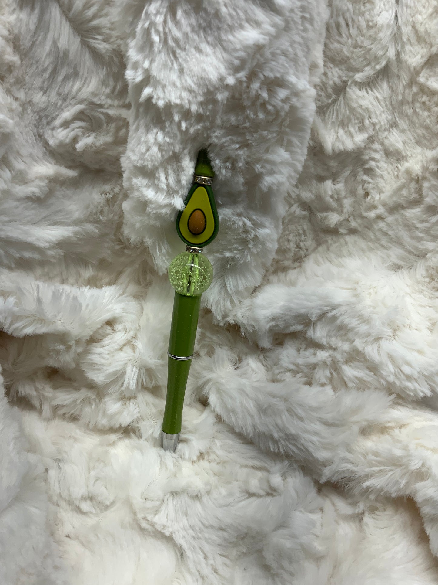 Bead Pen Green Avocado Sparkle