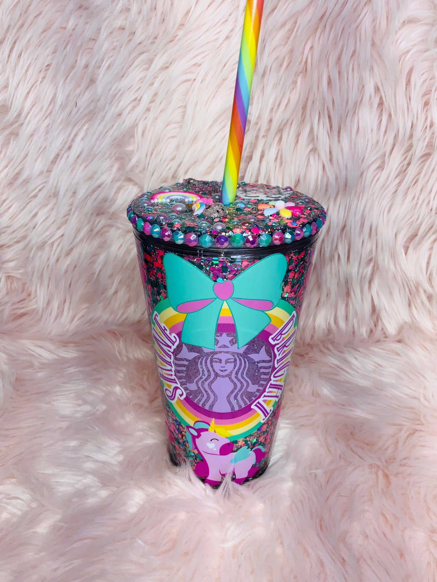 16 oz. Unicorn Snow Globe Tumbler