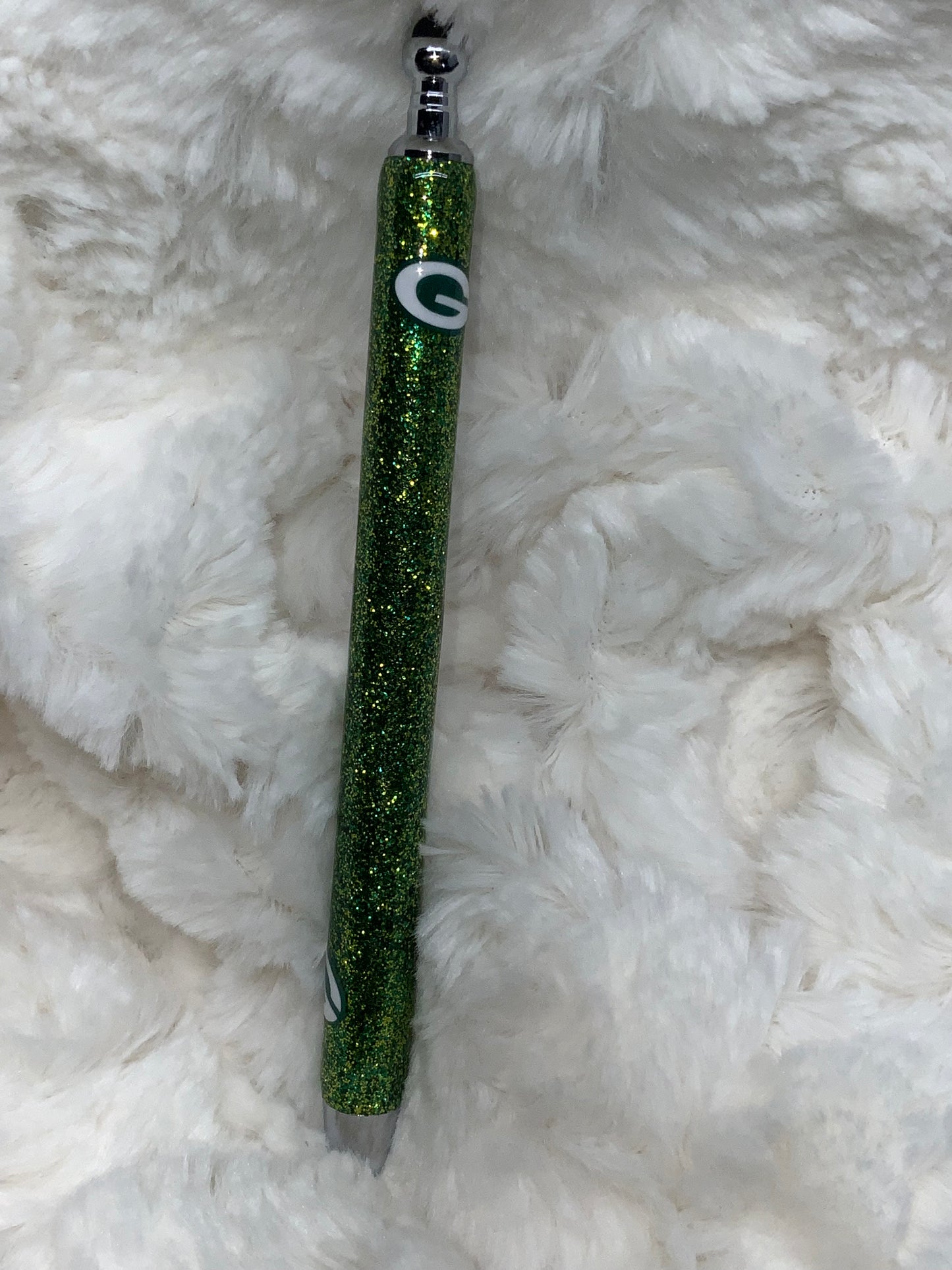 Steel Gel Pen-Green Bay Sparkle Gel Pen with Touch Screen Stylus