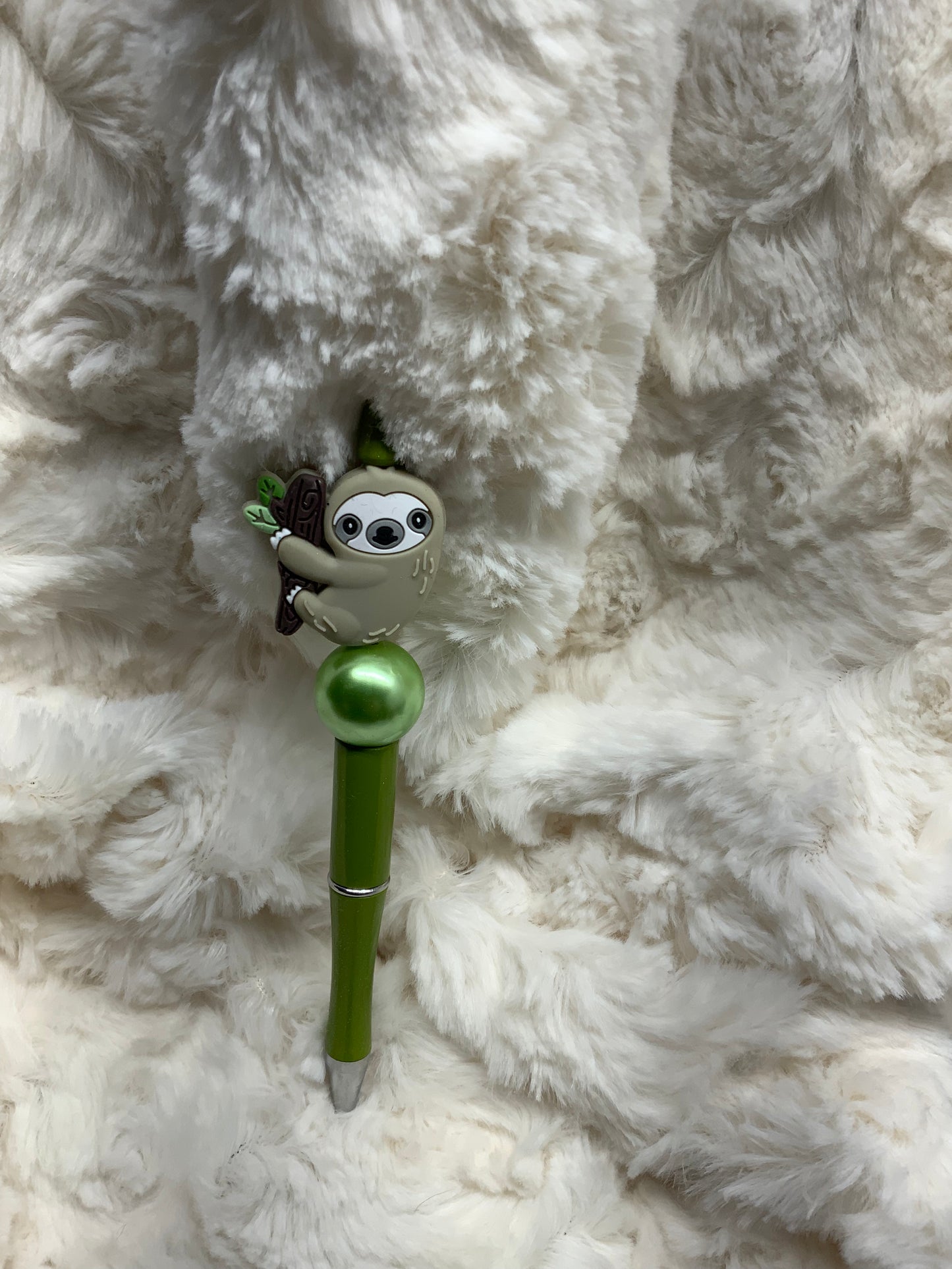 Bead Pen Green Sloth