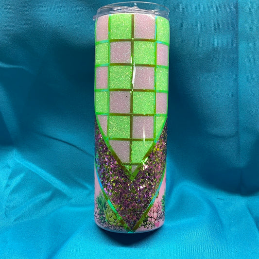 Glittered Cactus 20 oz. Skinny tumbler