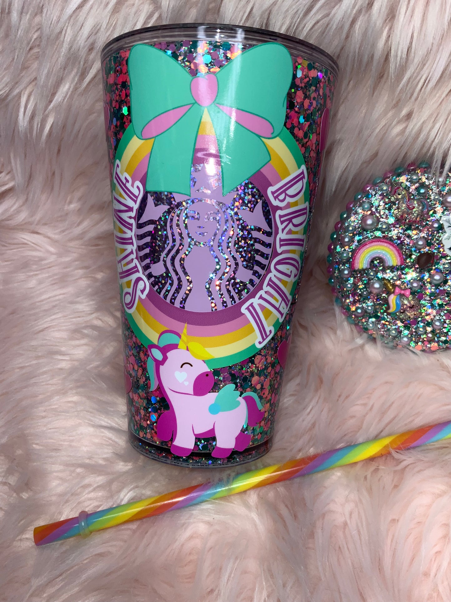 16 oz. Unicorn Snow Globe Tumbler